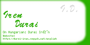 iren durai business card